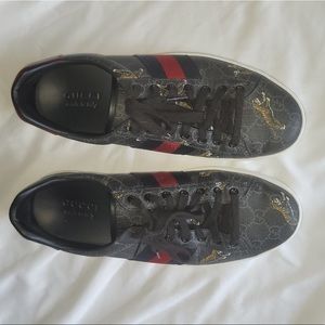 Gucci size 9 men's Ace GG Supreme tigers sneakers